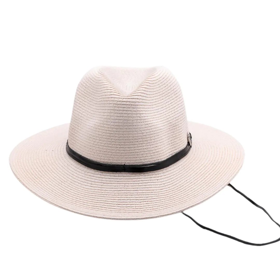 GOING PLACES, Paper Ribbon and Polyester Stowable (crushable) Travel Hat - UPF 50 , TICKLED PINK