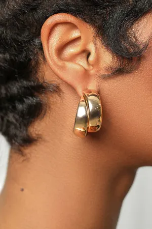 Gold Married Hoop Drop Earrings
