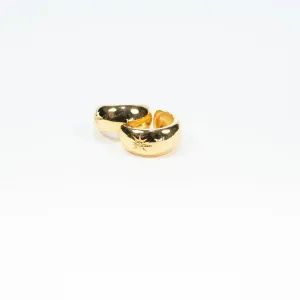 Gold Vermeil Star Set Hoops