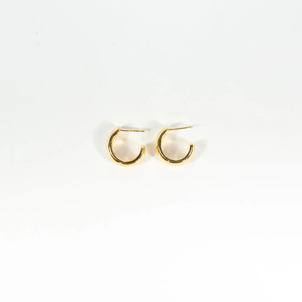 Gold Vermeil Star Set Hoops