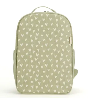 Grade School Backpack - Little Hearts Sage