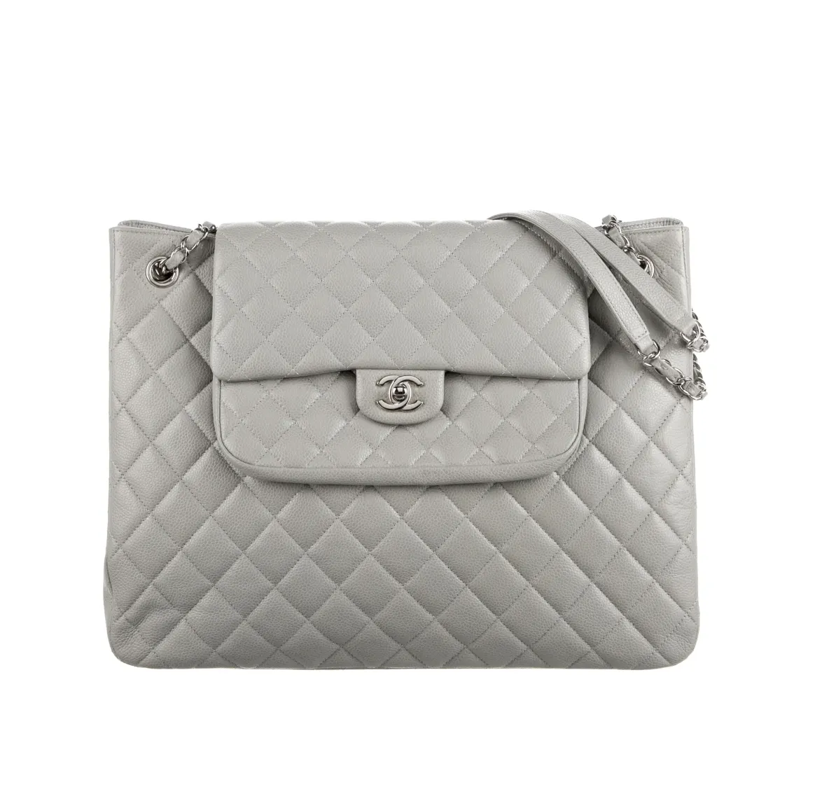 Grey Flap Tote