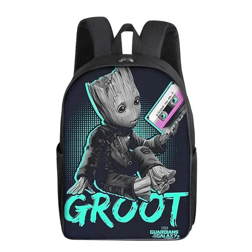 Groot Marvel Superhero Backpack - Cartoon Print School Bag for Students and Office - Cute Gift for Kids and Adults