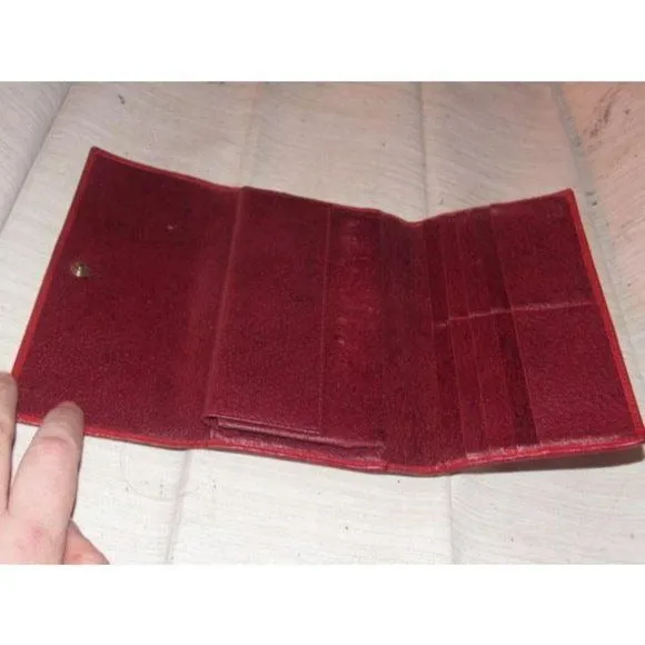 Gucci Deep Red Leather With An Embossed G Print Xl Designer Wallet