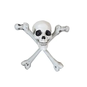 Halloween Hanging Light Up Skull with Crossbones