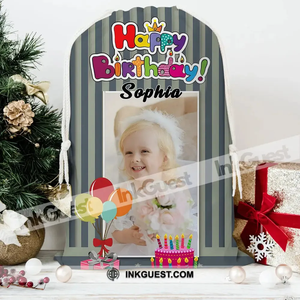 Happy Birthday Basic Bag Personalized Christmas String Bag
