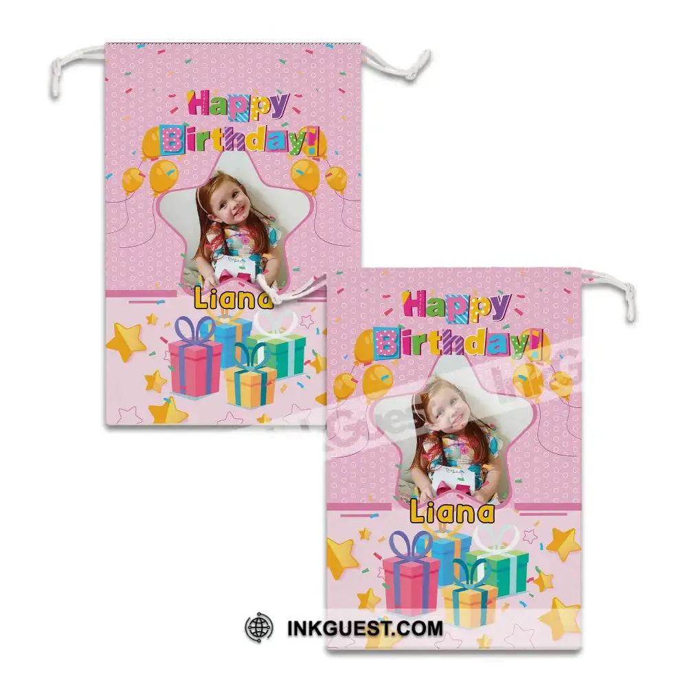 Happy Birthday Blink Star Personalized Christmas String Bag