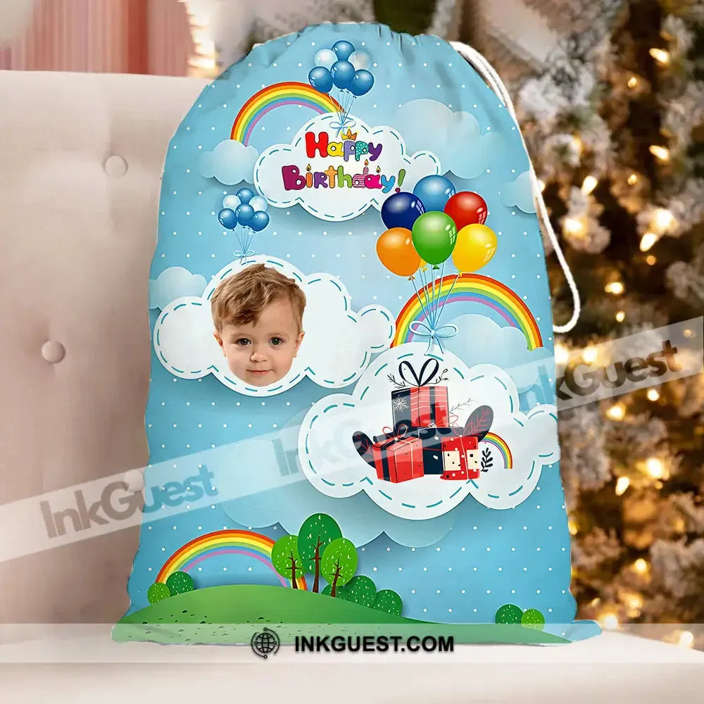Happy Birthday Sky Bag Personalized Christmas String Bag