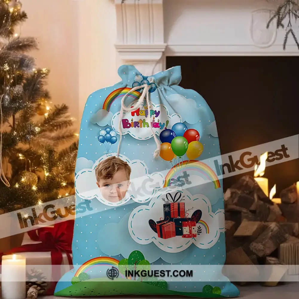 Happy Birthday Sky Bag Personalized Christmas String Bag