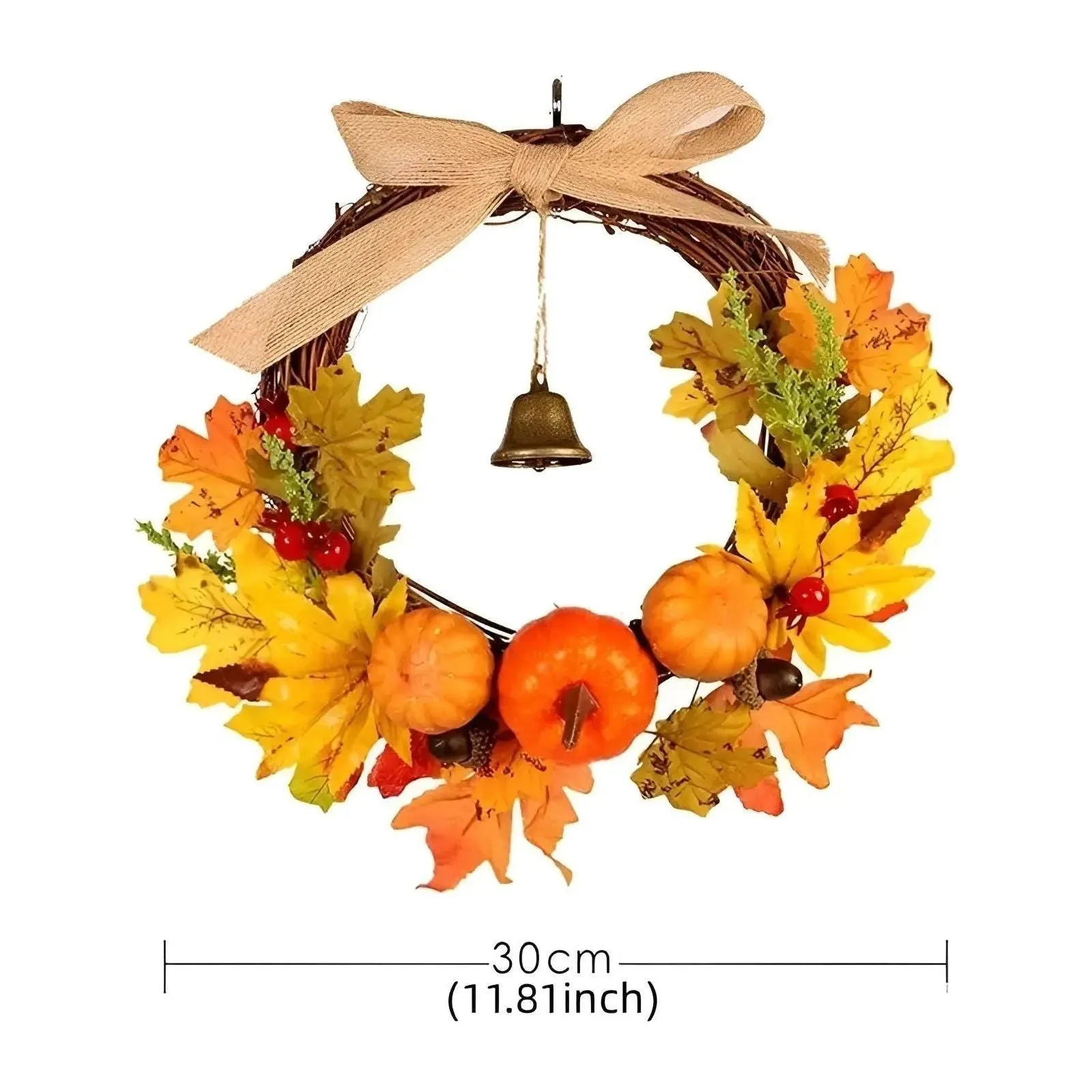 HarvestDelight Kranz - Türkranz für Herbstdekoration und Erntedankfest