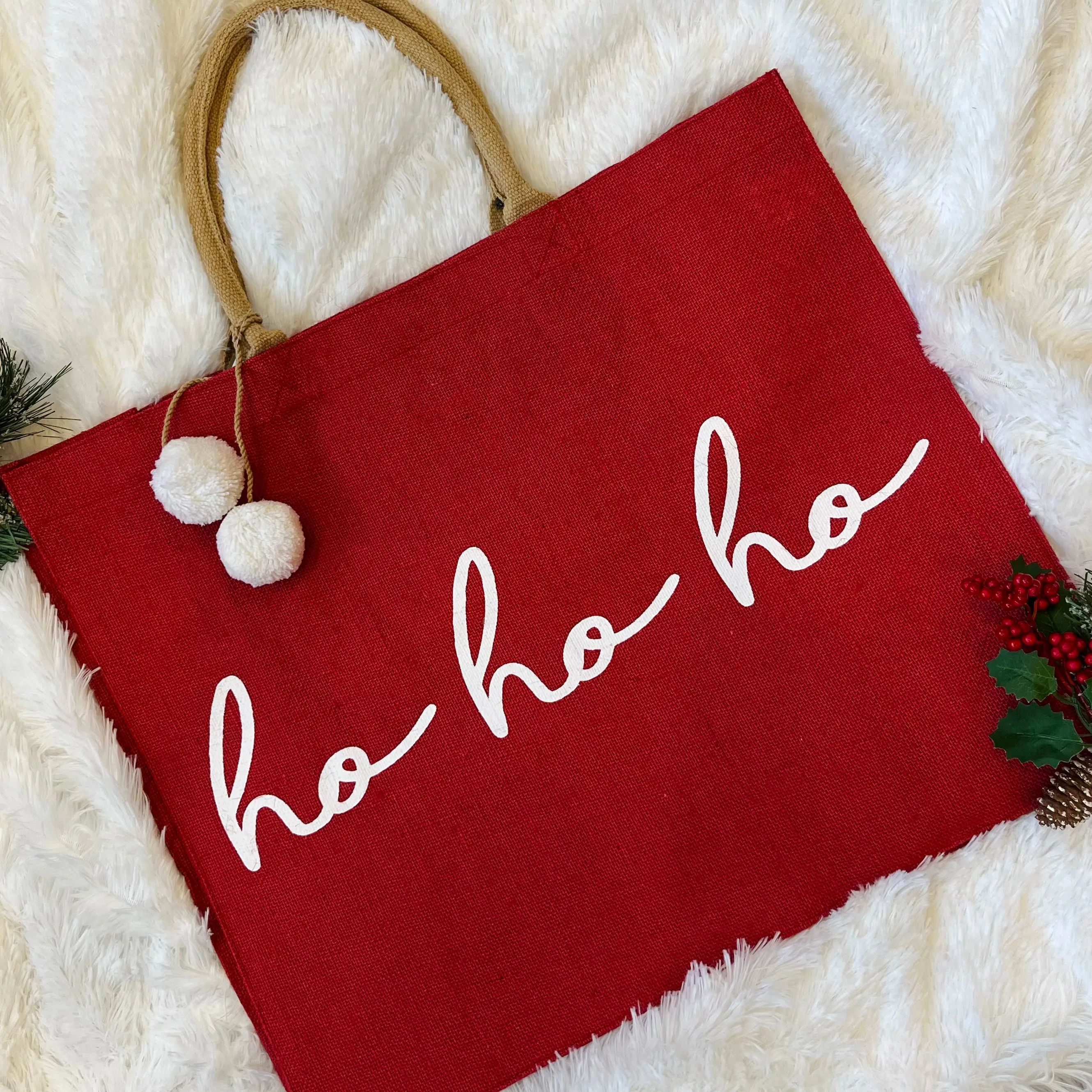 Holiday Season Printed Canvas Tote Bag