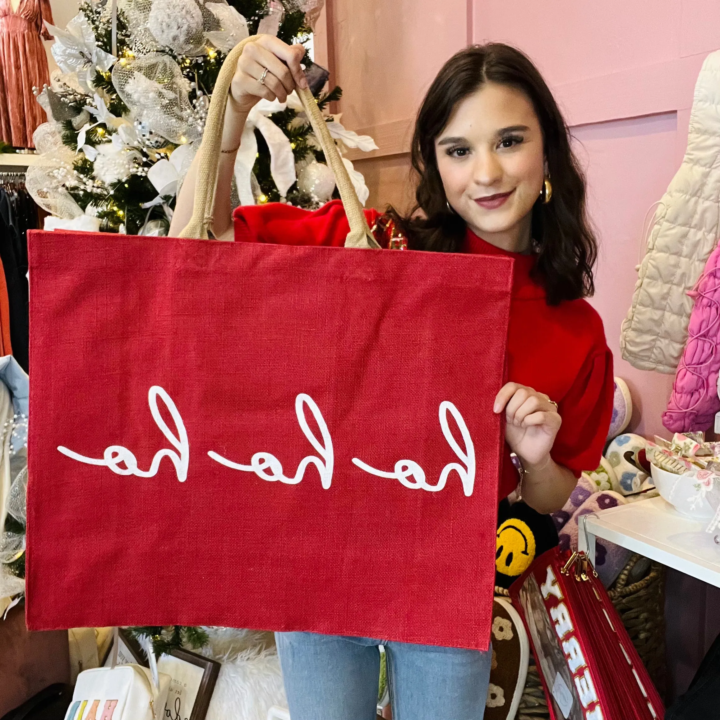 Holiday Season Printed Canvas Tote Bag