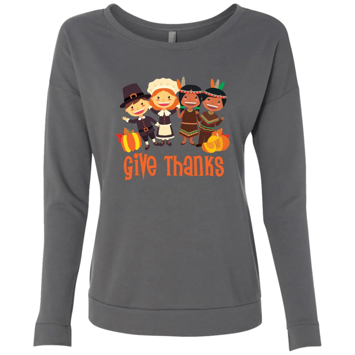 Ideal Give Thanks Ladies' French Terry Scoop