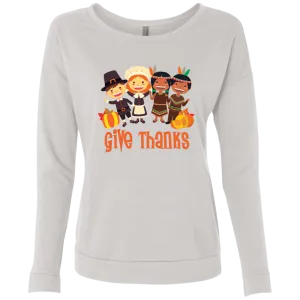 Ideal Give Thanks Ladies' French Terry Scoop