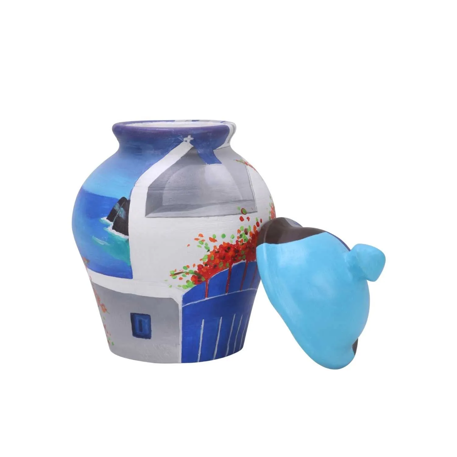 Into the Aegean sea- Handpainted Flower Pot