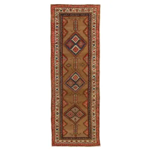 Ivory Antique Persian Sarab Runner - 3'5" x 10'3"