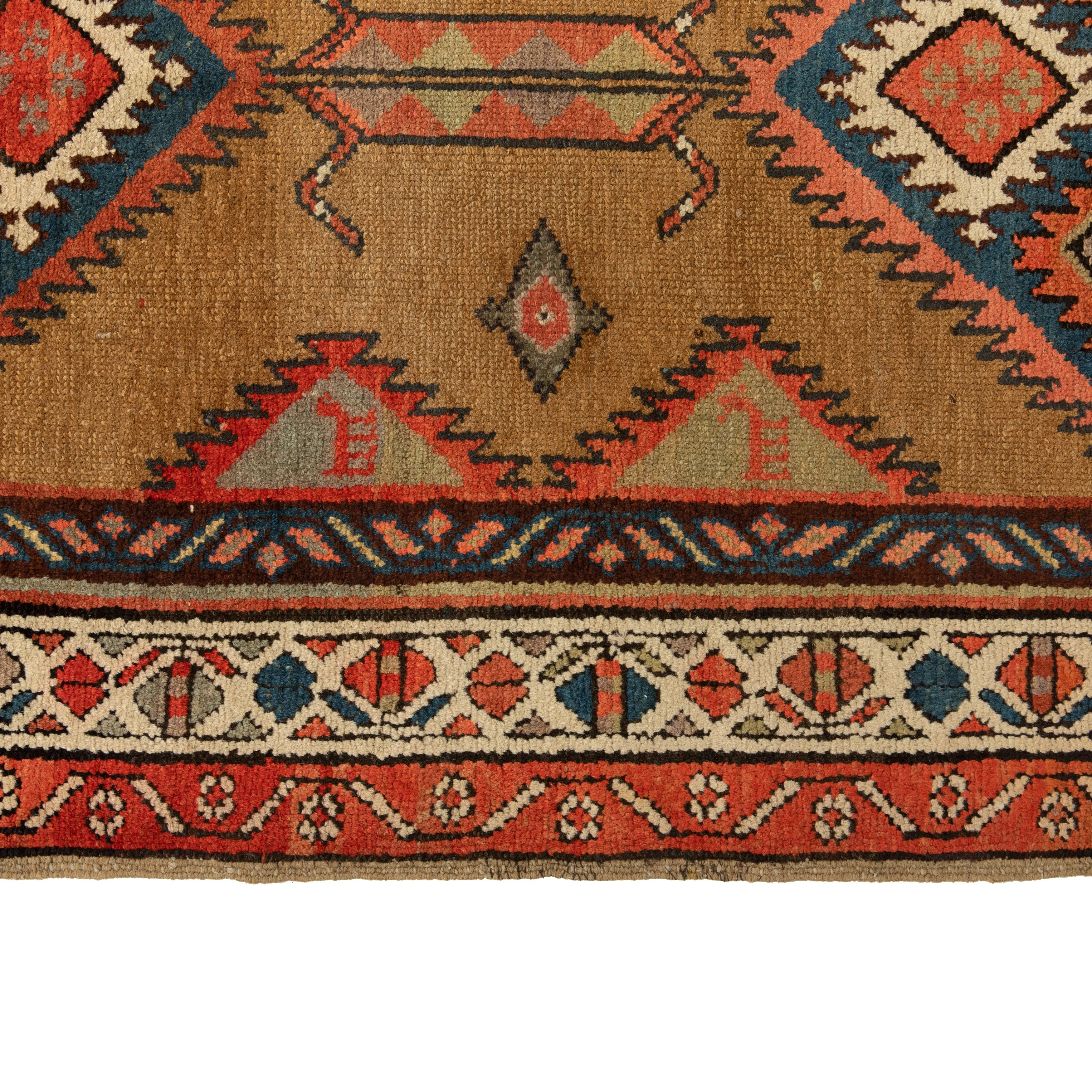 Ivory Antique Persian Sarab Runner - 3'5" x 10'3"