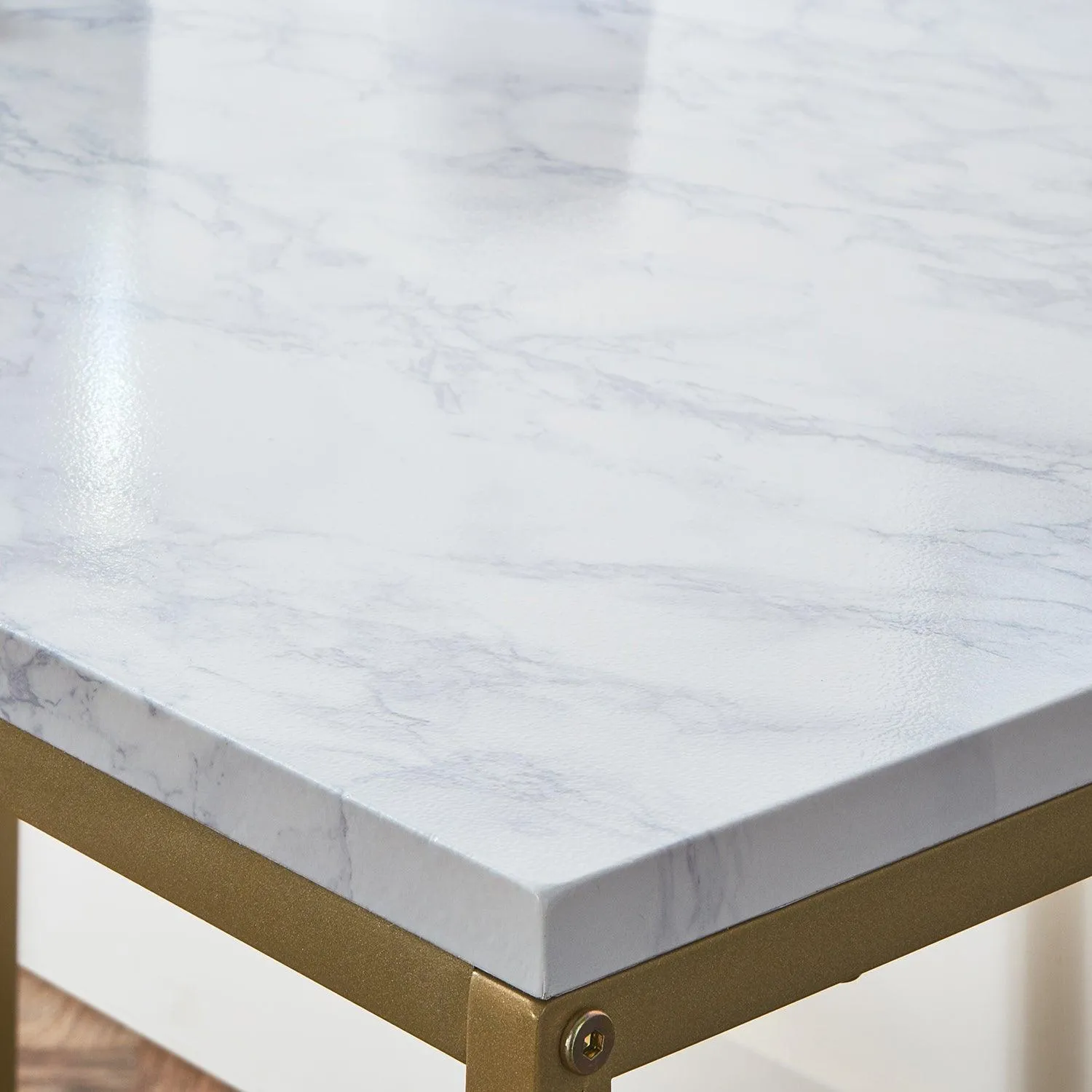 Jay Desk - Marble Effect & Gold