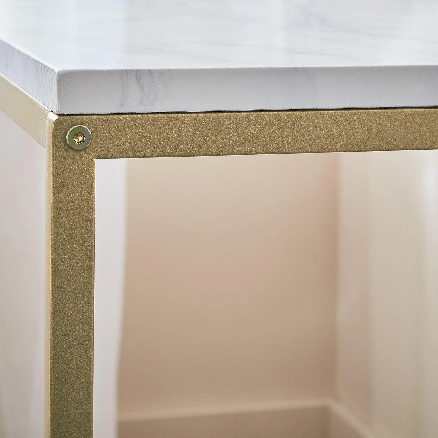 Jay Desk - Marble Effect & Gold