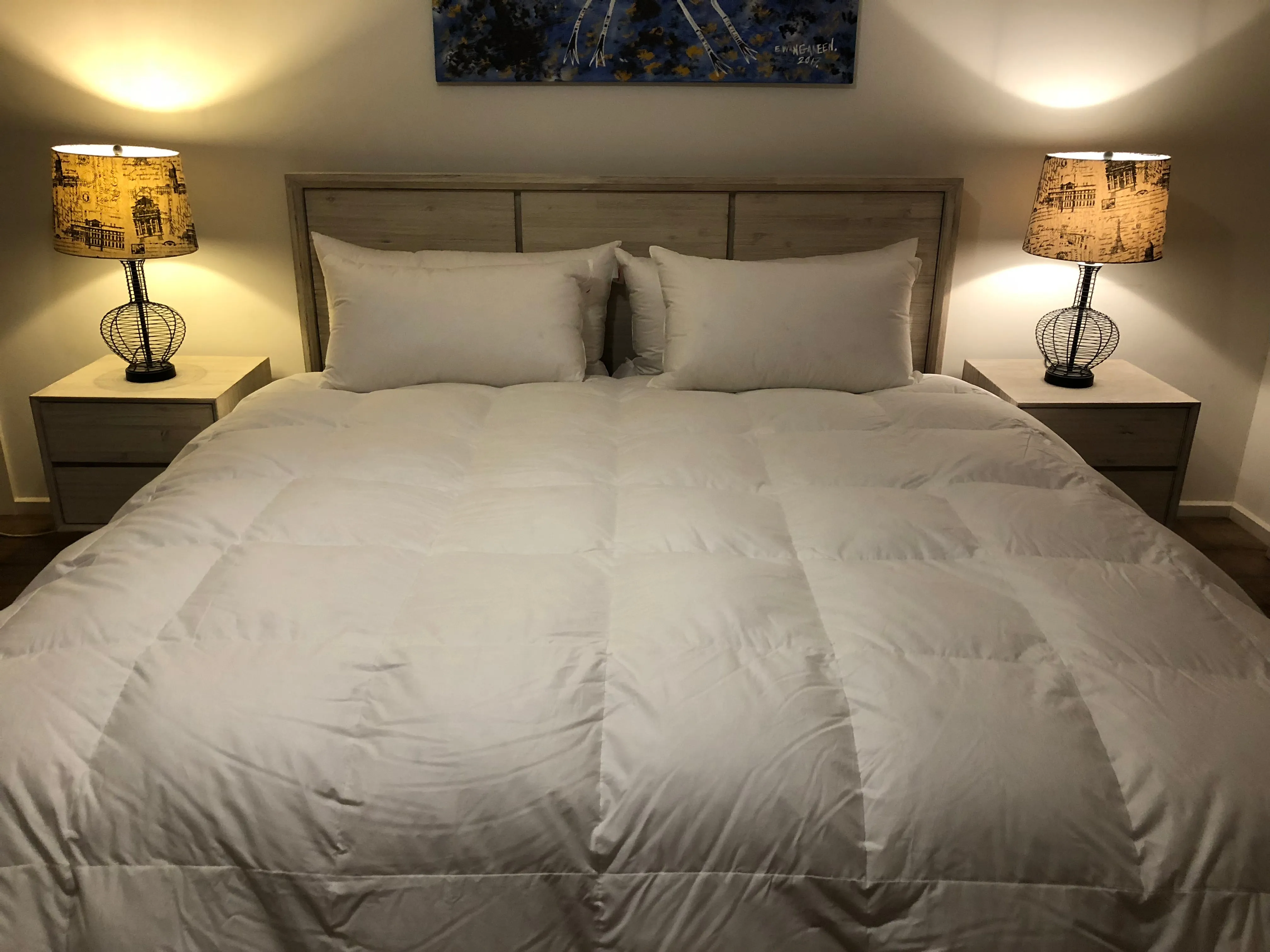 King Size Quilt Baffle Boxed 95% White Premium Polish Mother Goose Down 1 Blanket Warmth 900 Fill Power