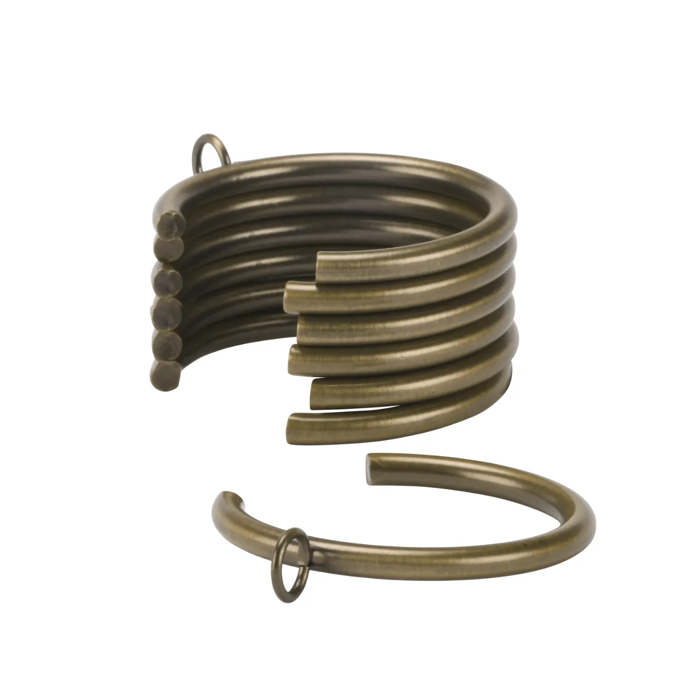 Kirsch Designer Metal Transitional Rings for Drapery Rod Pole - Various Colors