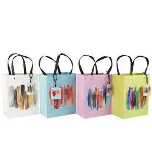 L Colour Paint Stroke Gift Bag - 26cm x 32cm x 12.5cm