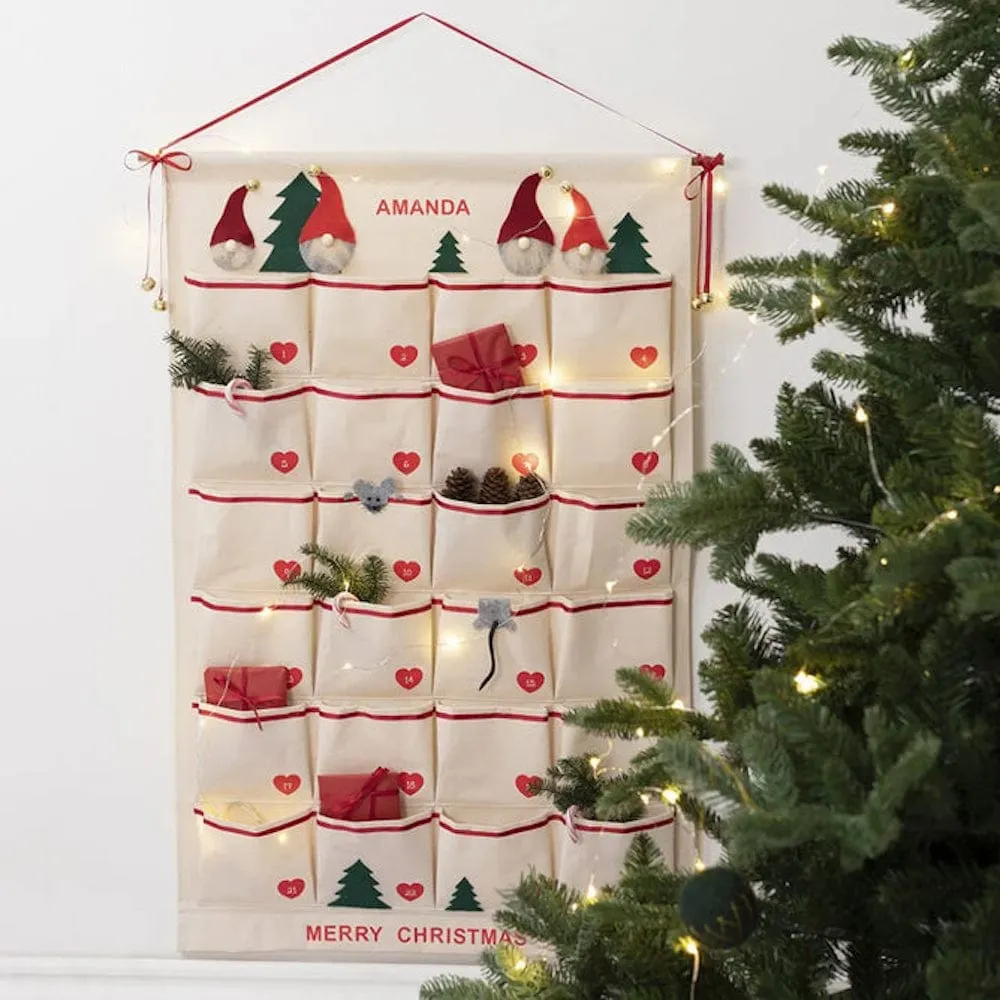Large Cotton Pocket Advent Calendar