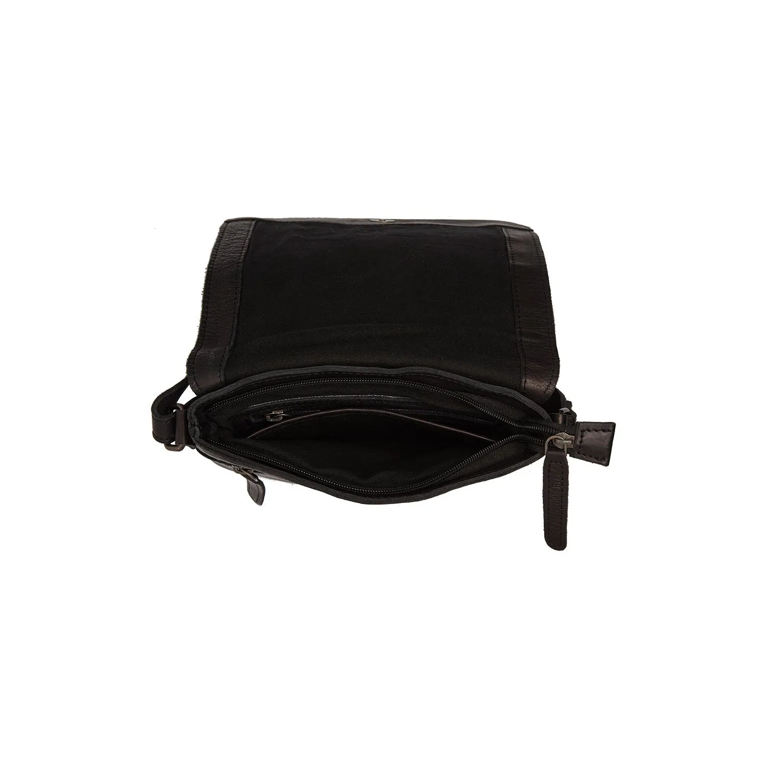 Leather Shoulder Bag Black Duncan