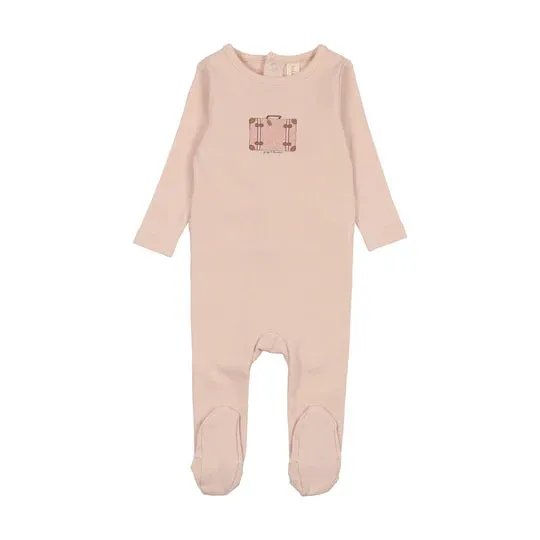 Lilette Suitcase Footie In Shell Pink
