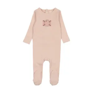 Lilette Suitcase Footie In Shell Pink