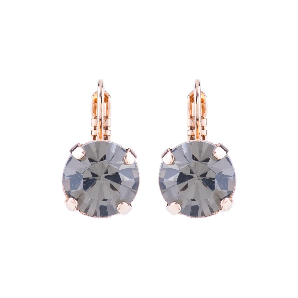 Lovable Everyday Round Leverback Earrings in Black Diamond *Custom*