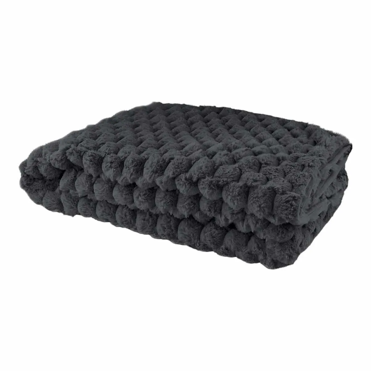 Lush Luxurious Fluffy Faux Rabbit Fur Throw Blanket
