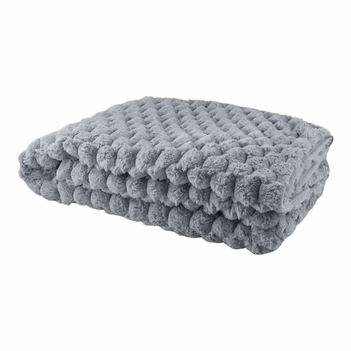 Lush Luxurious Fluffy Faux Rabbit Fur Throw Blanket