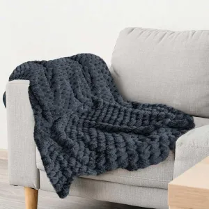 Lush Luxurious Fluffy Faux Rabbit Fur Throw Blanket