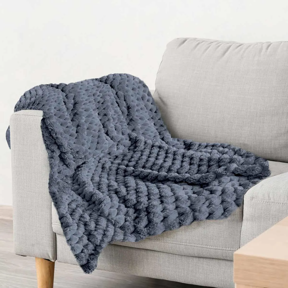 Lush Luxurious Fluffy Faux Rabbit Fur Throw Blanket