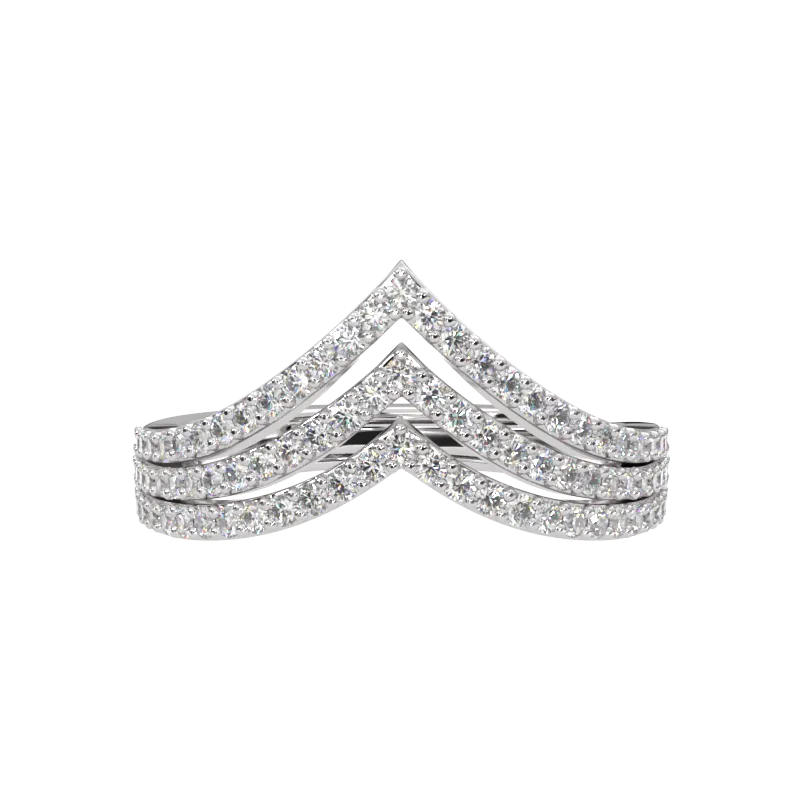 Luxurious 925 Sterling Silver Diamond Ring