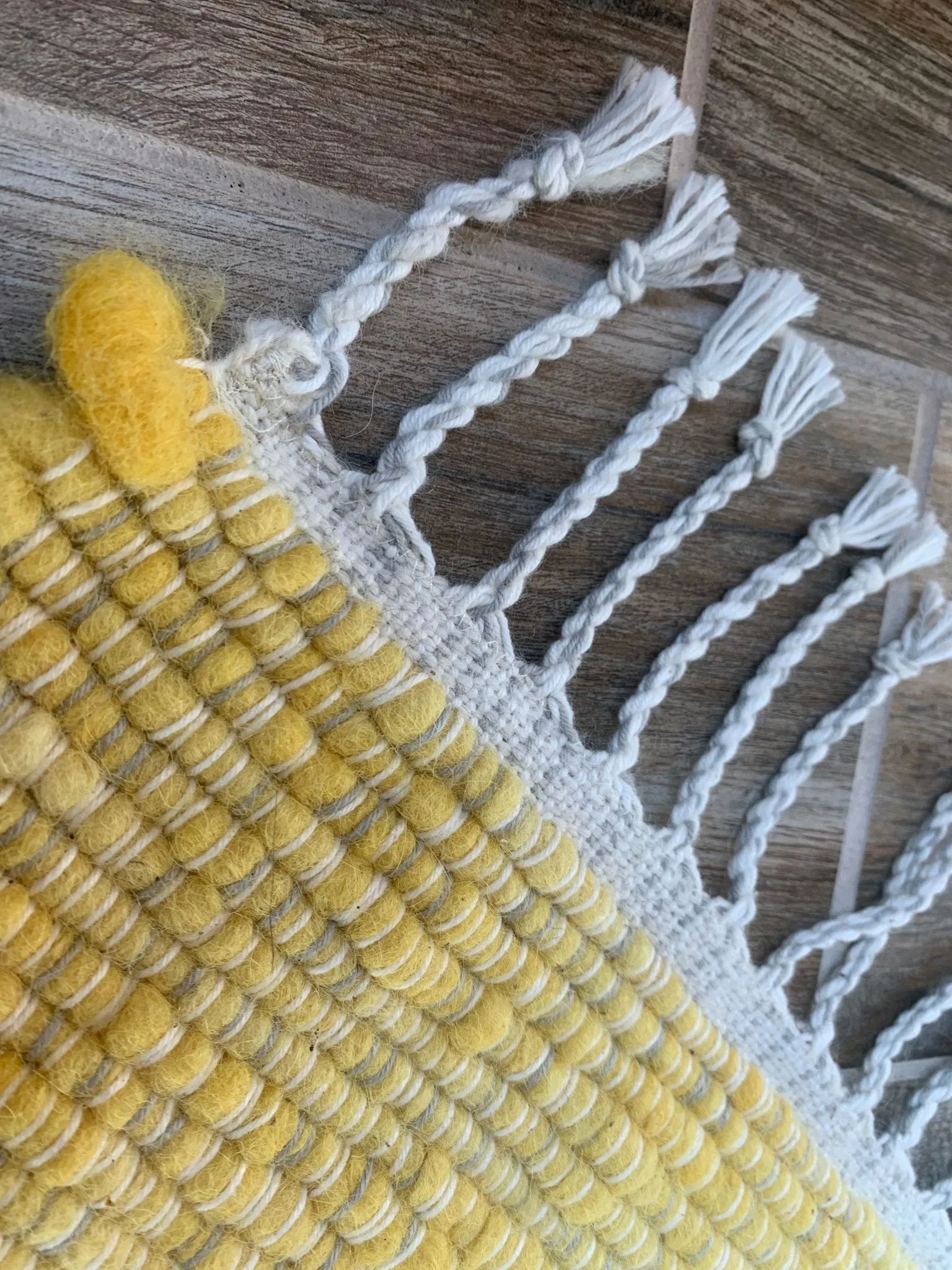 Luxurious Alpaca Rug in Sunflower Yellow