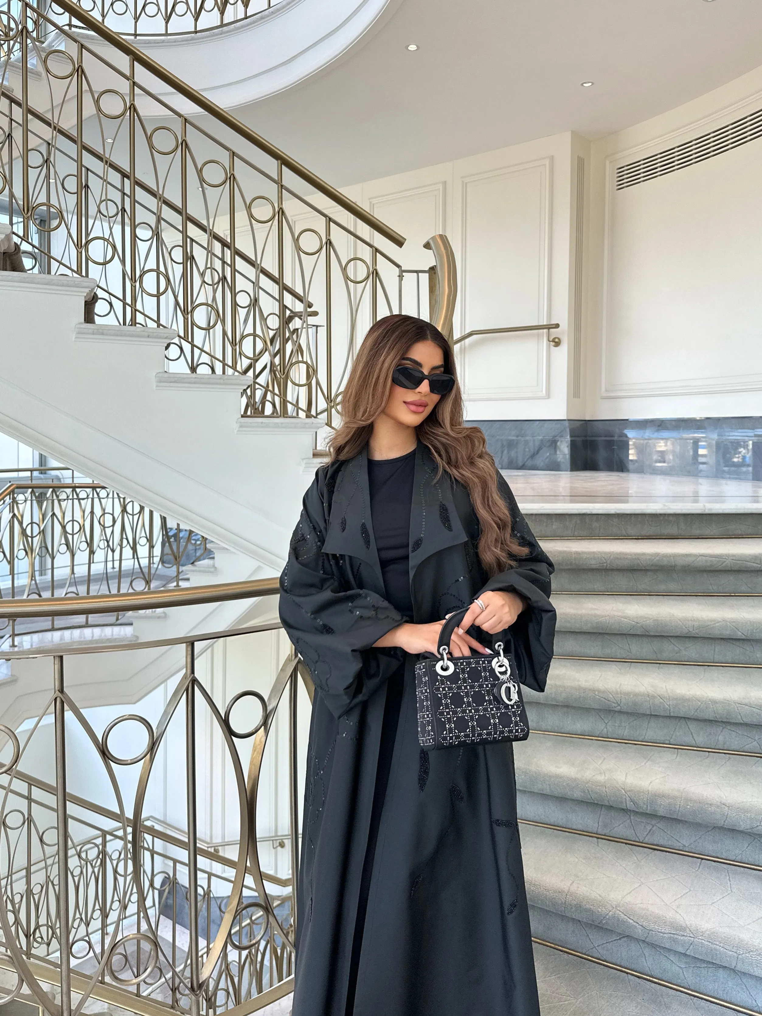 LUXURIOUS BLACK ABAYA #454