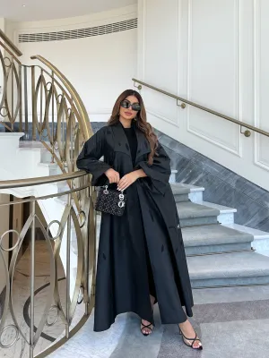 LUXURIOUS BLACK ABAYA #454