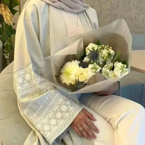 Luxurious Embroidered Cardigan Robe for middle east