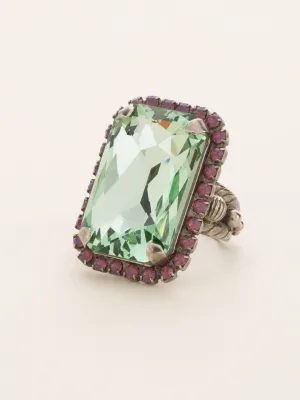 Luxurious Emerald-Cut Cocktail Ring - RBT69ASAFV