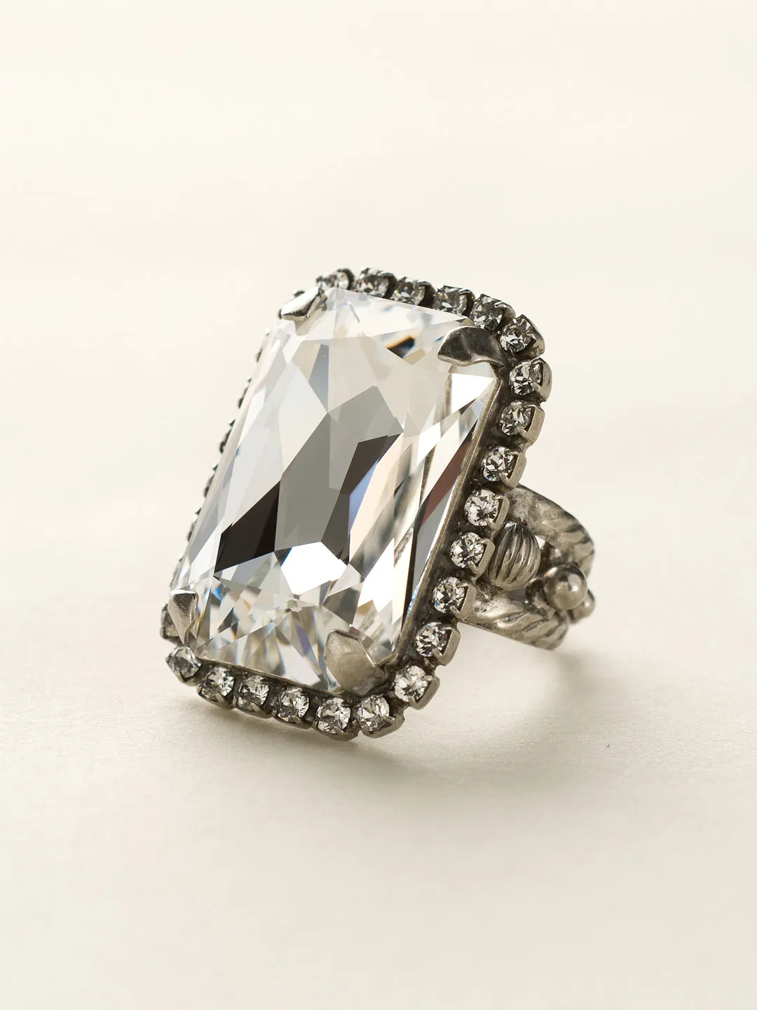 Luxurious Emerald-Cut Cocktail Ring - RBT69ASCRY