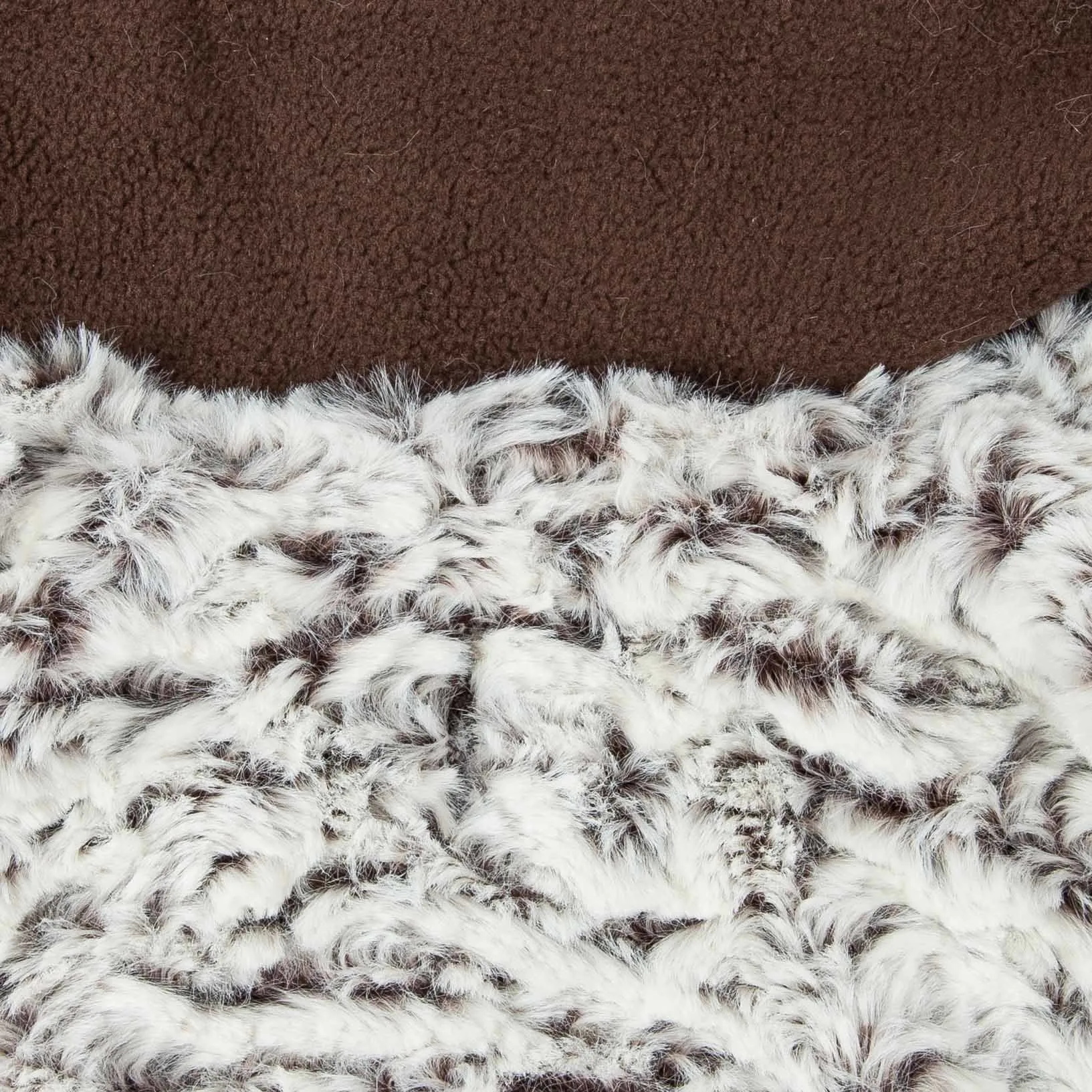 Luxurious faux-fur dog coat with ruffled pattern
