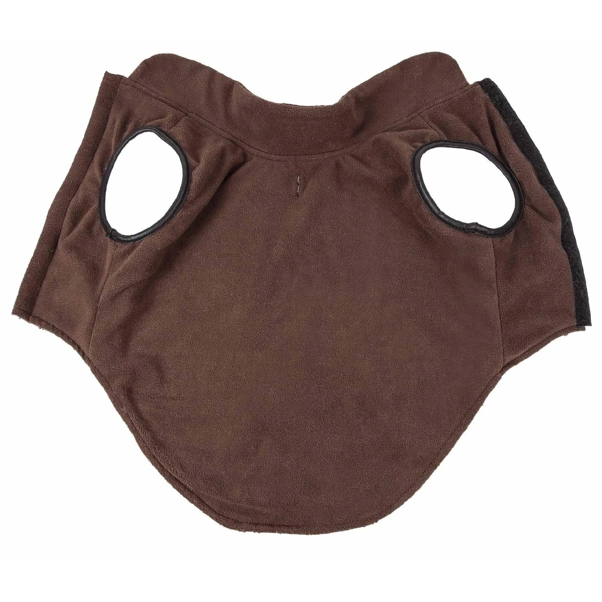 Luxurious faux-fur dog coat with ruffled pattern