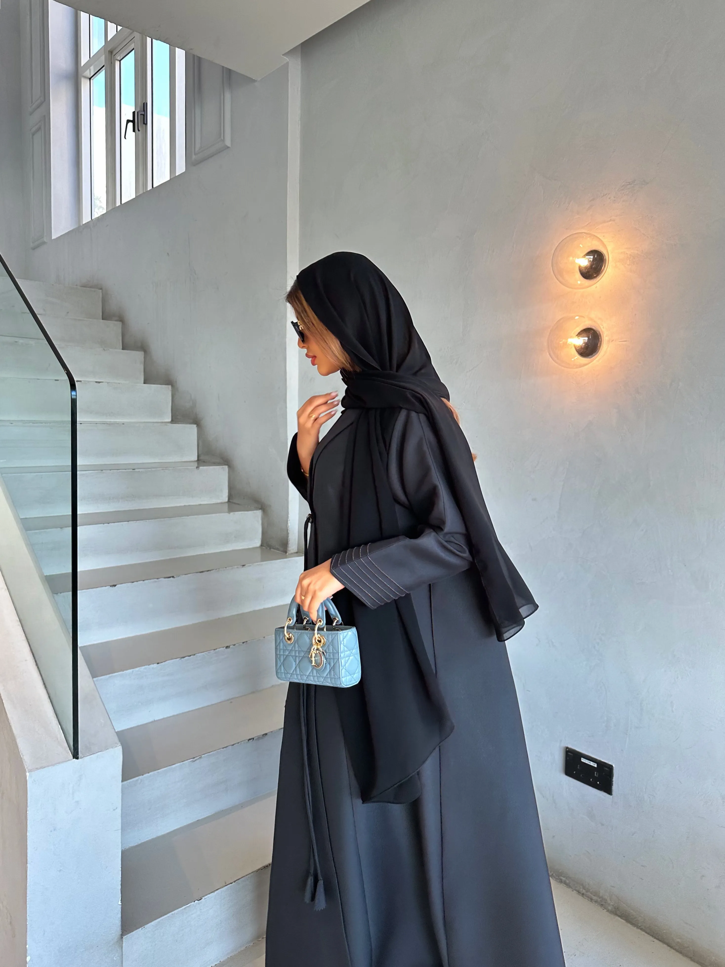 LUXURIOUS FLOWERS BLACK ABAYA #411