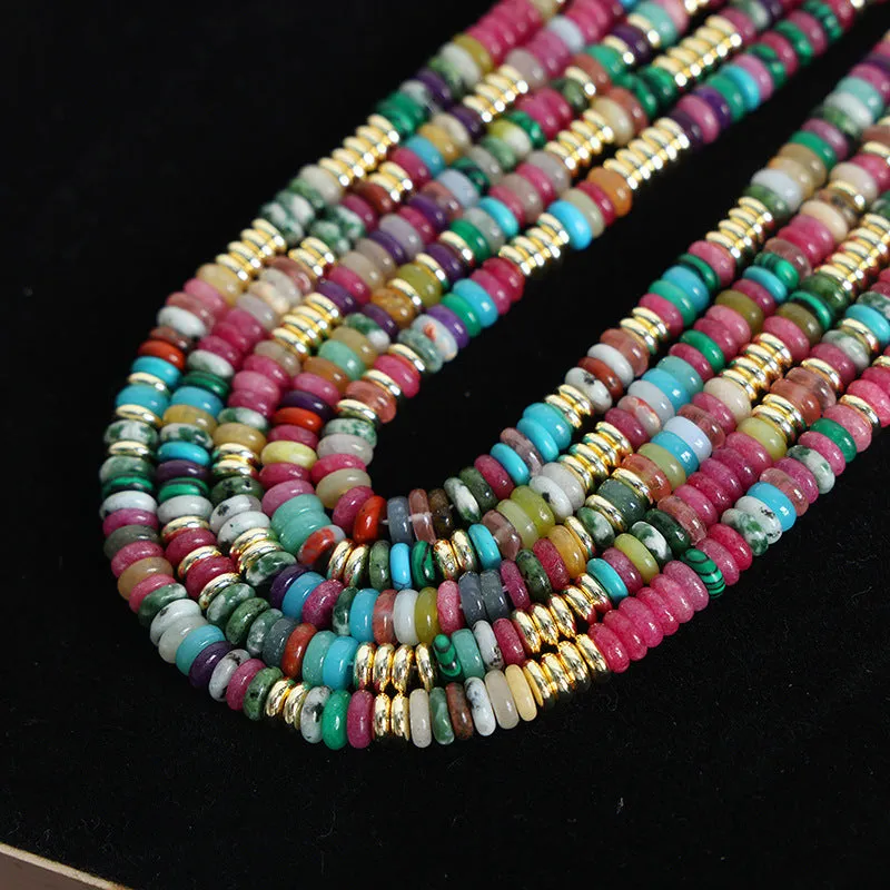 Luxurious Handcrafted Natural Stone Beaded Necklace for Women