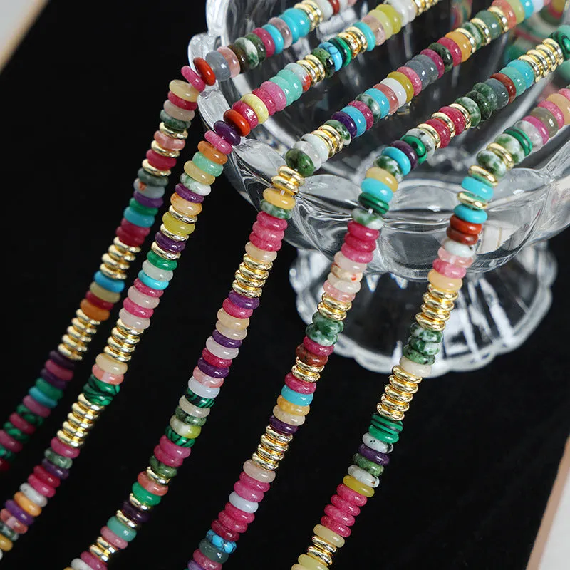 Luxurious Handcrafted Natural Stone Beaded Necklace for Women