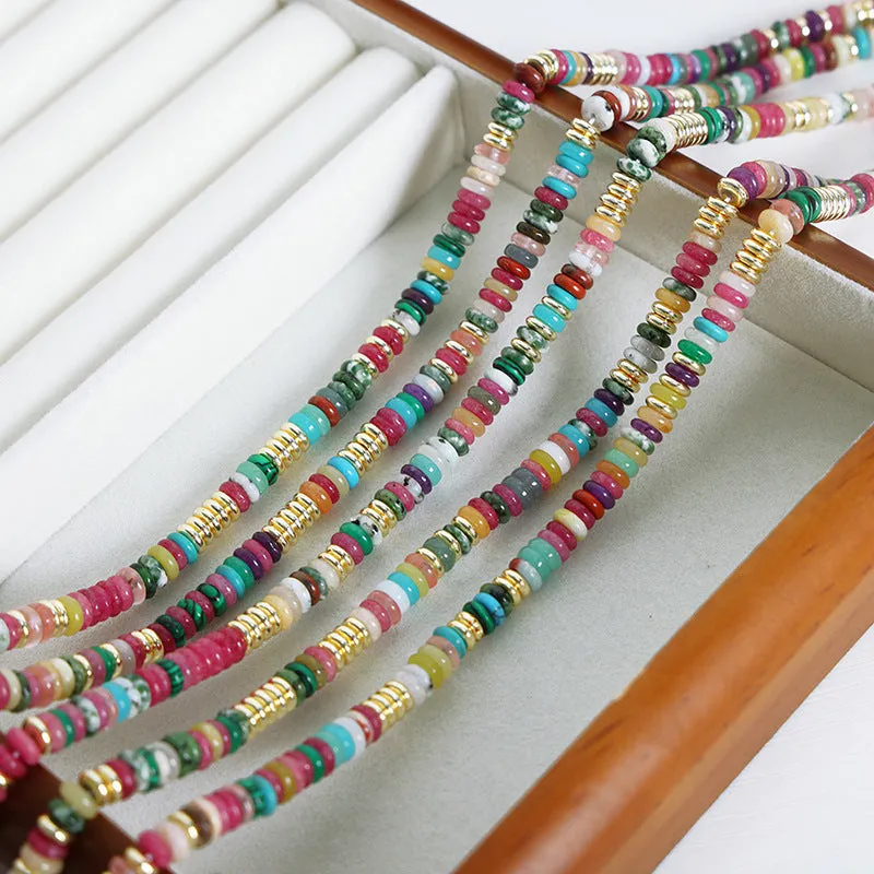 Luxurious Handcrafted Natural Stone Beaded Necklace for Women