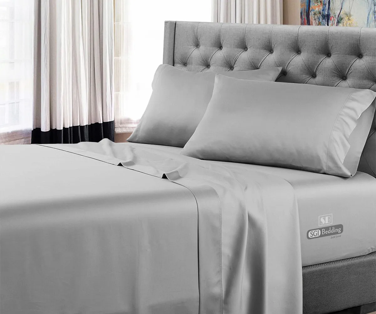 Luxurious Light Grey Sheet Set