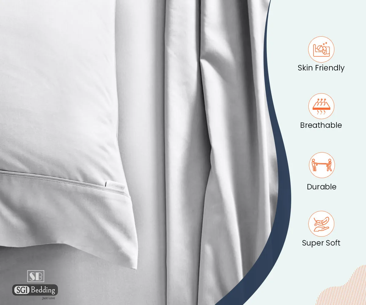 Luxurious Light Grey Sheet Set